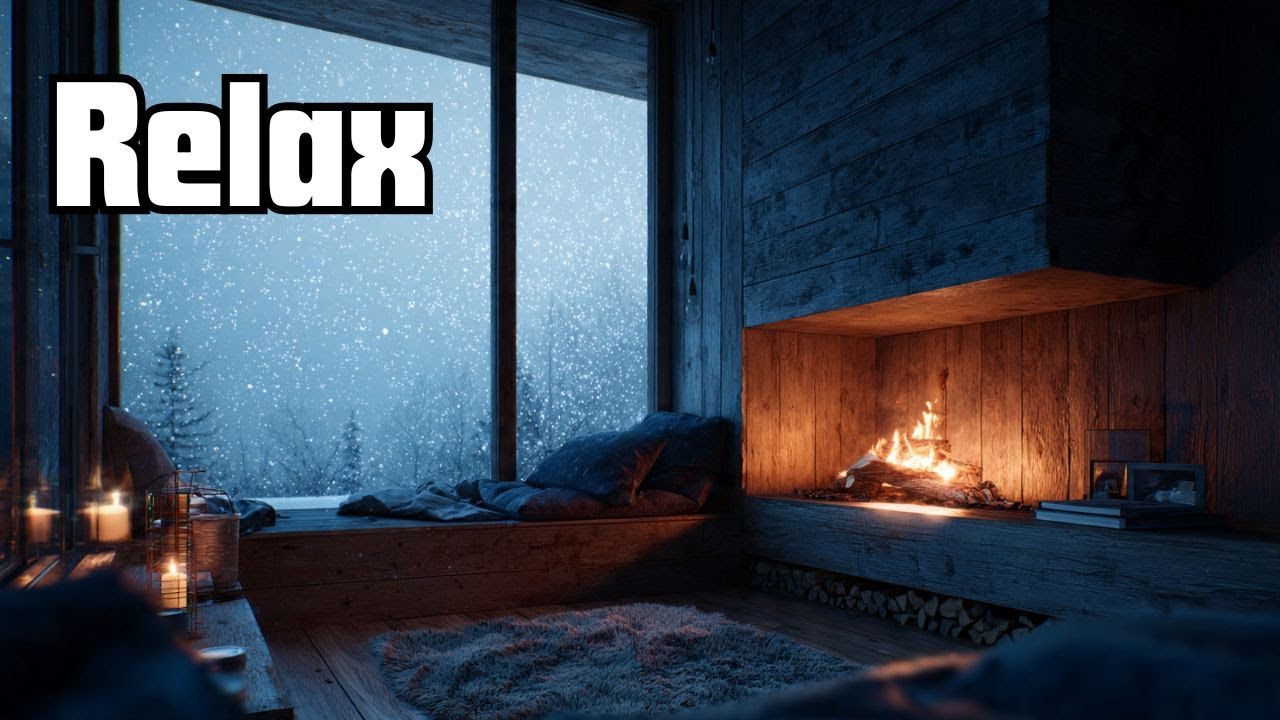 Soft Cozy Piano LIVE ❄️ Fireplace Calm Room (Focus • Study • No Talking)