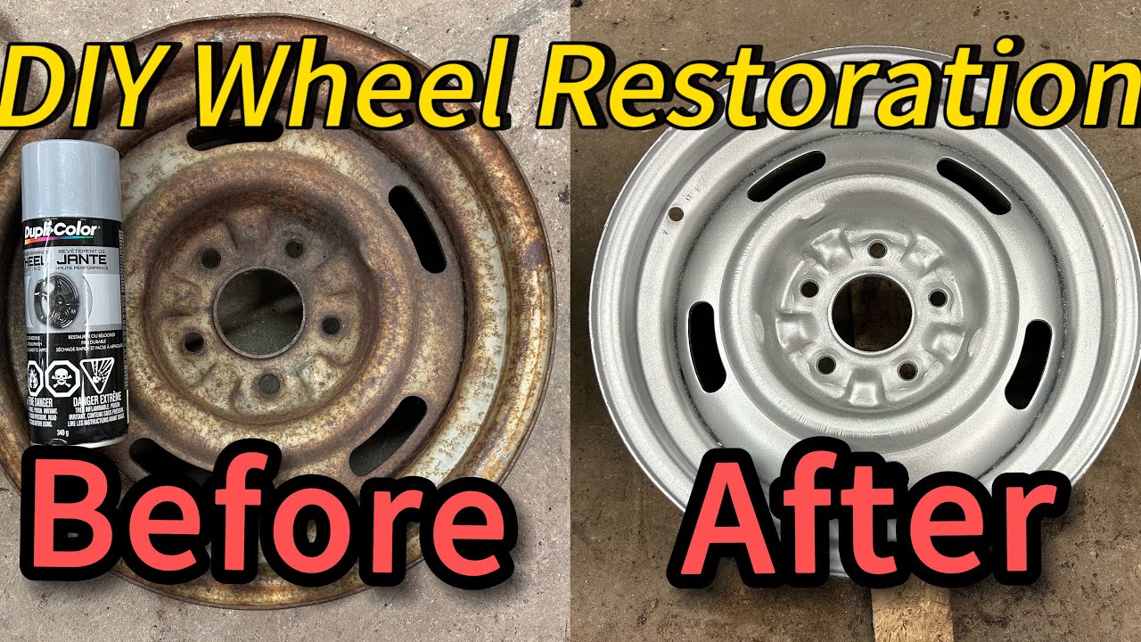 Cheap & Easy Rusty Steel Wheel Clean Up & Paint 