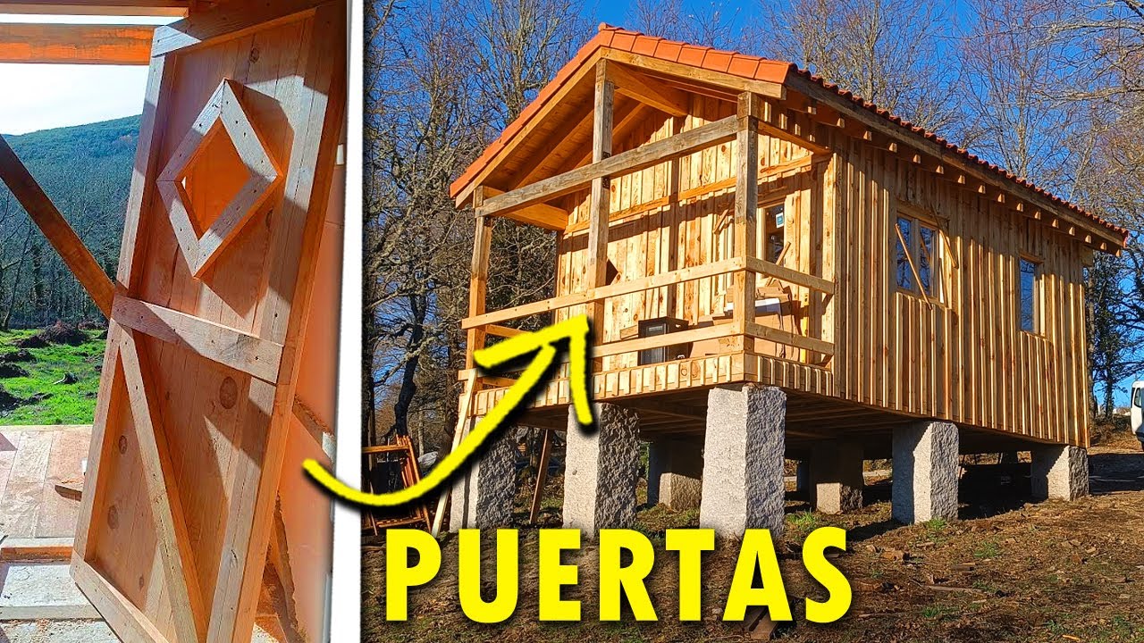 🏠Ep126 | Construyendo PUERTAS de Pino y Castaño! | Construyendo Una Cabaña desde CERO