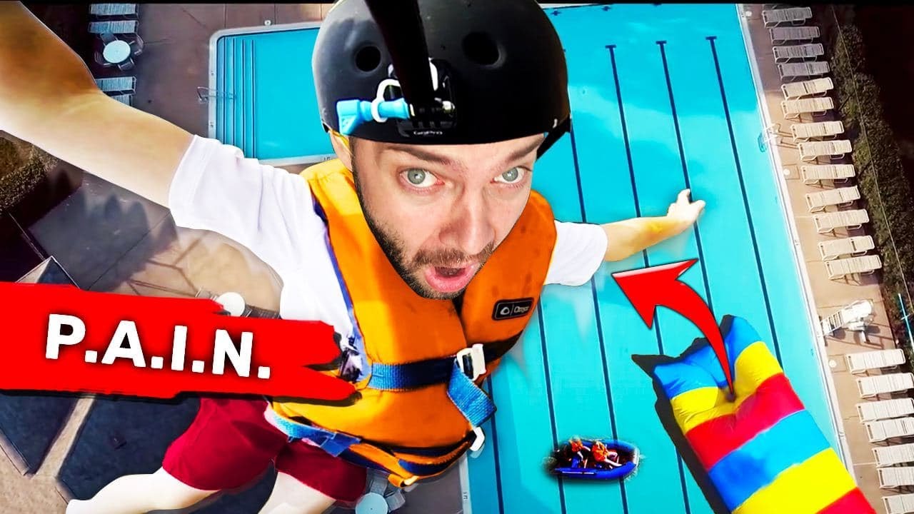 Human catapult gone wrong | Blob jumps in water area47