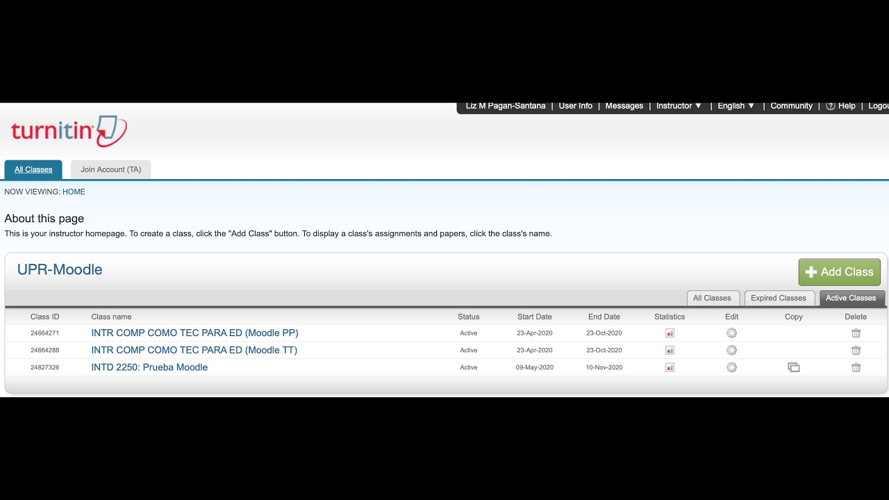 Turnitin para profesores Parte 1: Crear la clase y tarea