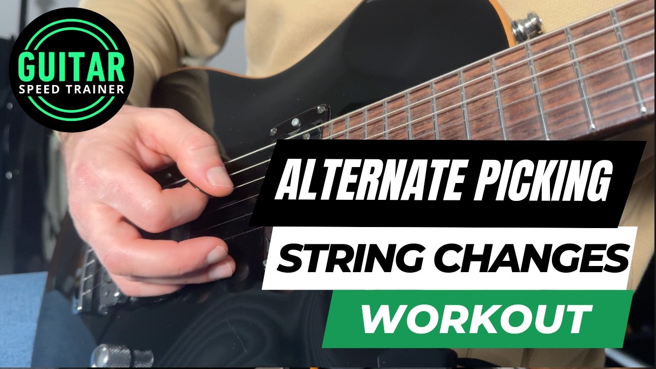 Alternate Picking Workout – Improve Your String Changes with Pick Slanting!