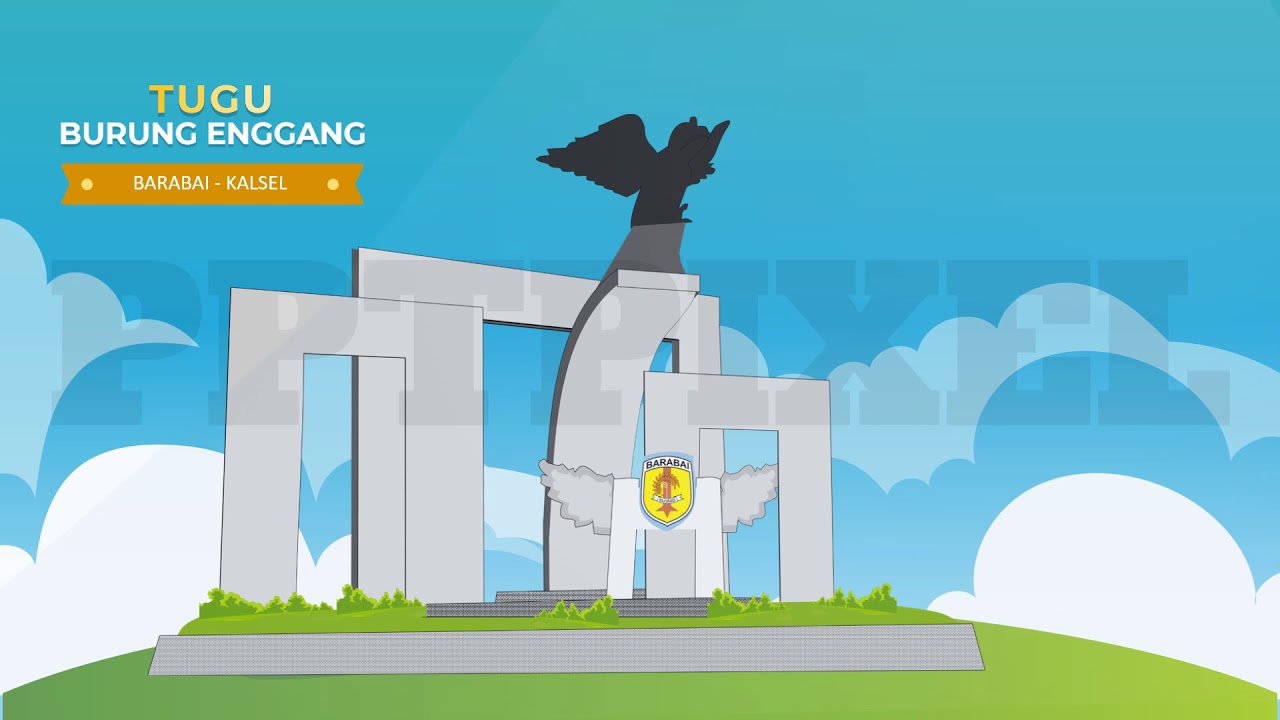 Indonesian BG Animated Part II   Update Animatoon   Tugu Burung Enggang di Barabai, Kalsel