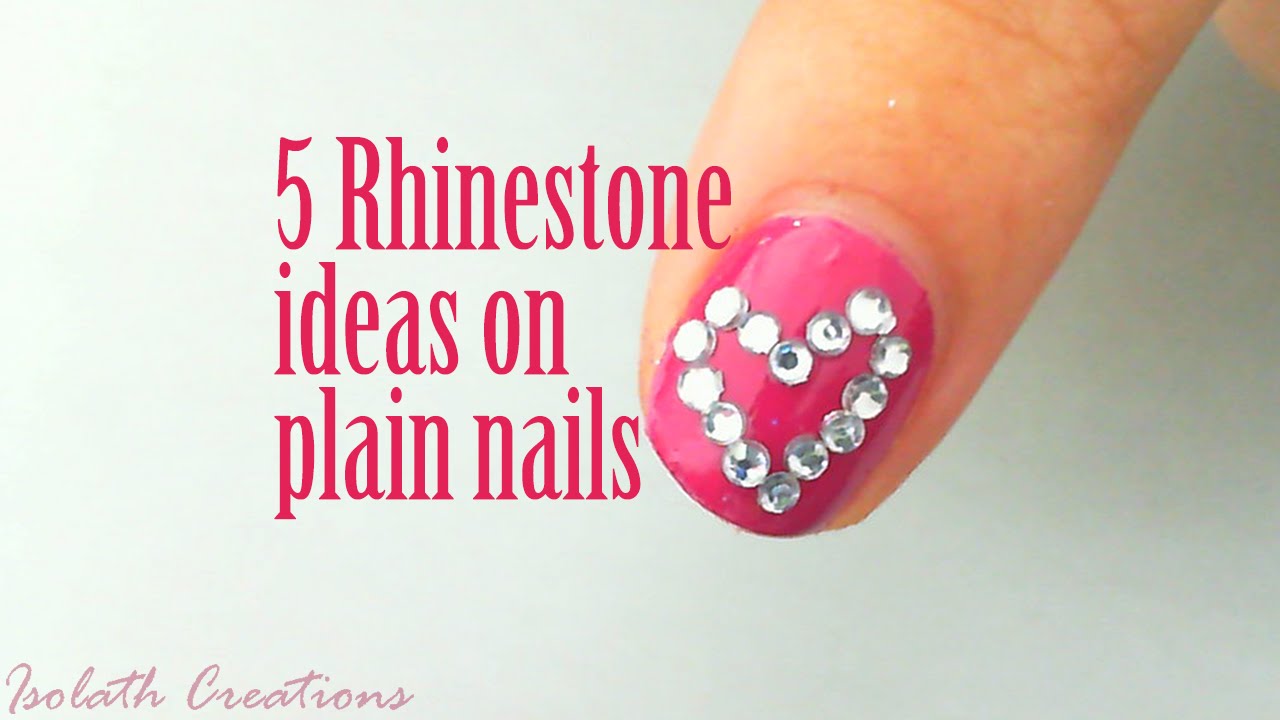 5 Cute Rhinestone Ideas You Can Use on Plain Nails