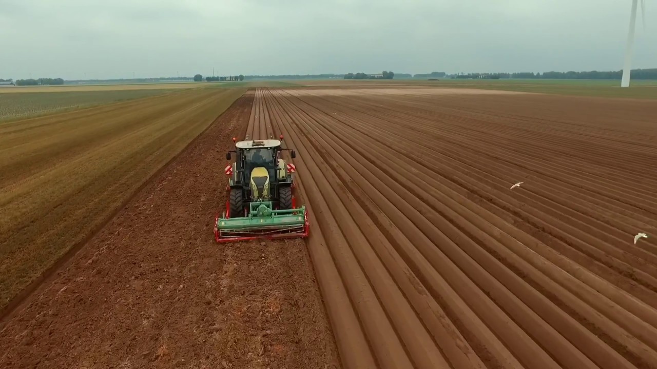 Wortel ruggen frezen op gps in het zand 2018