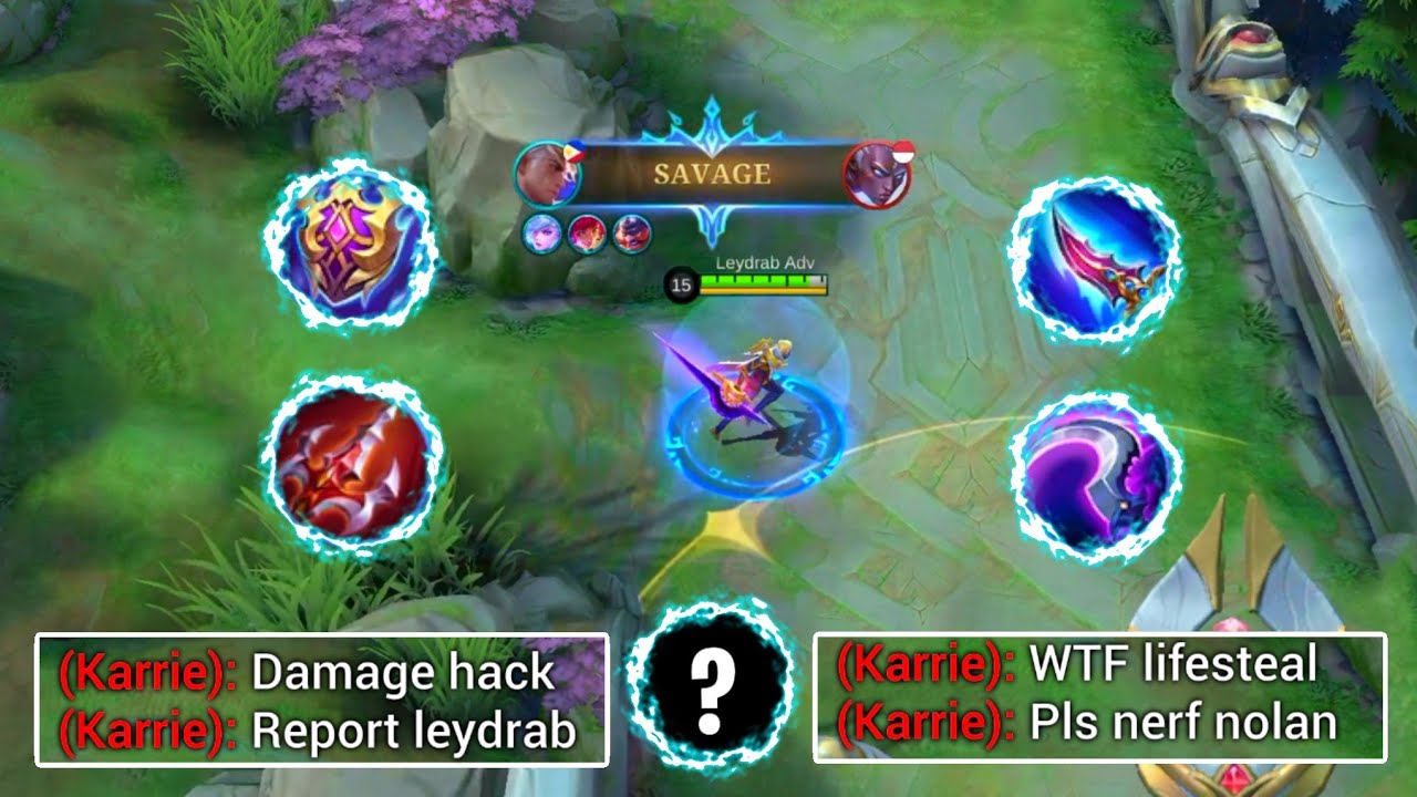 Auto SAVAGE!! SECRET BUILD FOR NOLAN DAMAGE HACK - Top 1 Global Nolan ~ MLBB