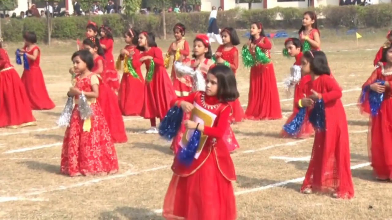 Iqra Public School Sports Day 2018-Kids Performing Welcome Song