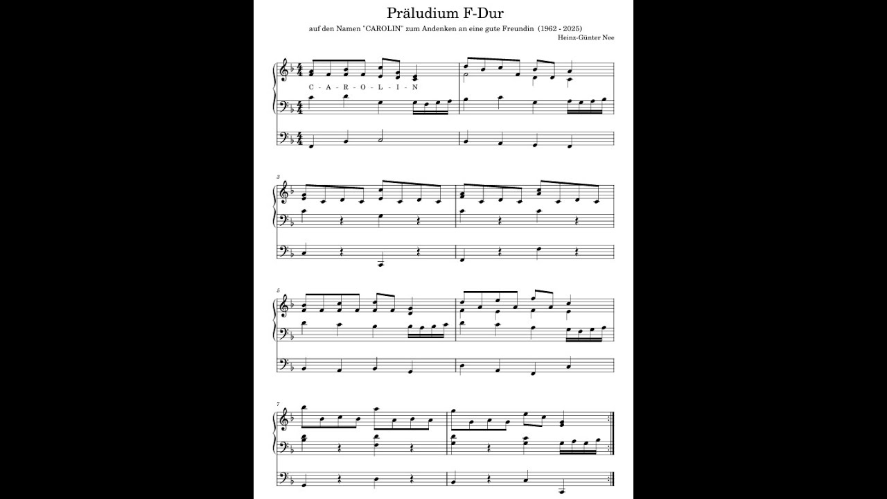 Präludium F-Dur (Score) für Orgel