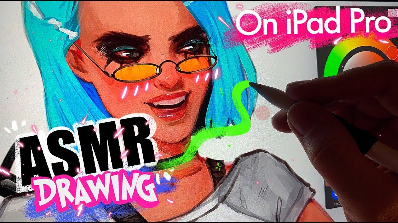 ASMR PAINTING PROCESS. USE YOUR HEADPHONES. iPad Pro + Procreate app. Bluesssatan