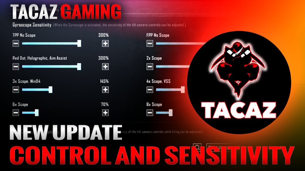TACAZ Gaming New Sensitivity Code /Tacaz New Control Code/ Tacaz gaming sensitivity /PUBG MOBILE