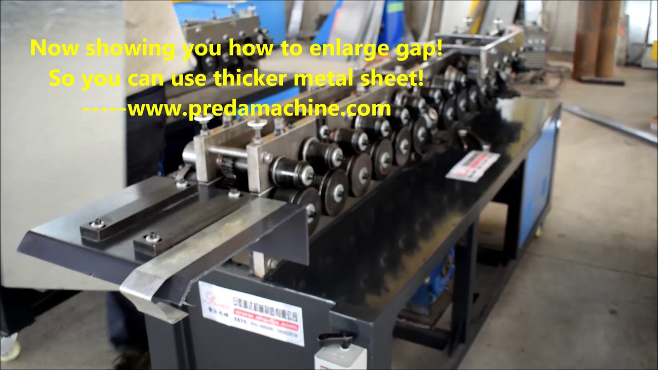 How to adjust the roller gap for TDF flange forming machine to suit different thickness metal sheet