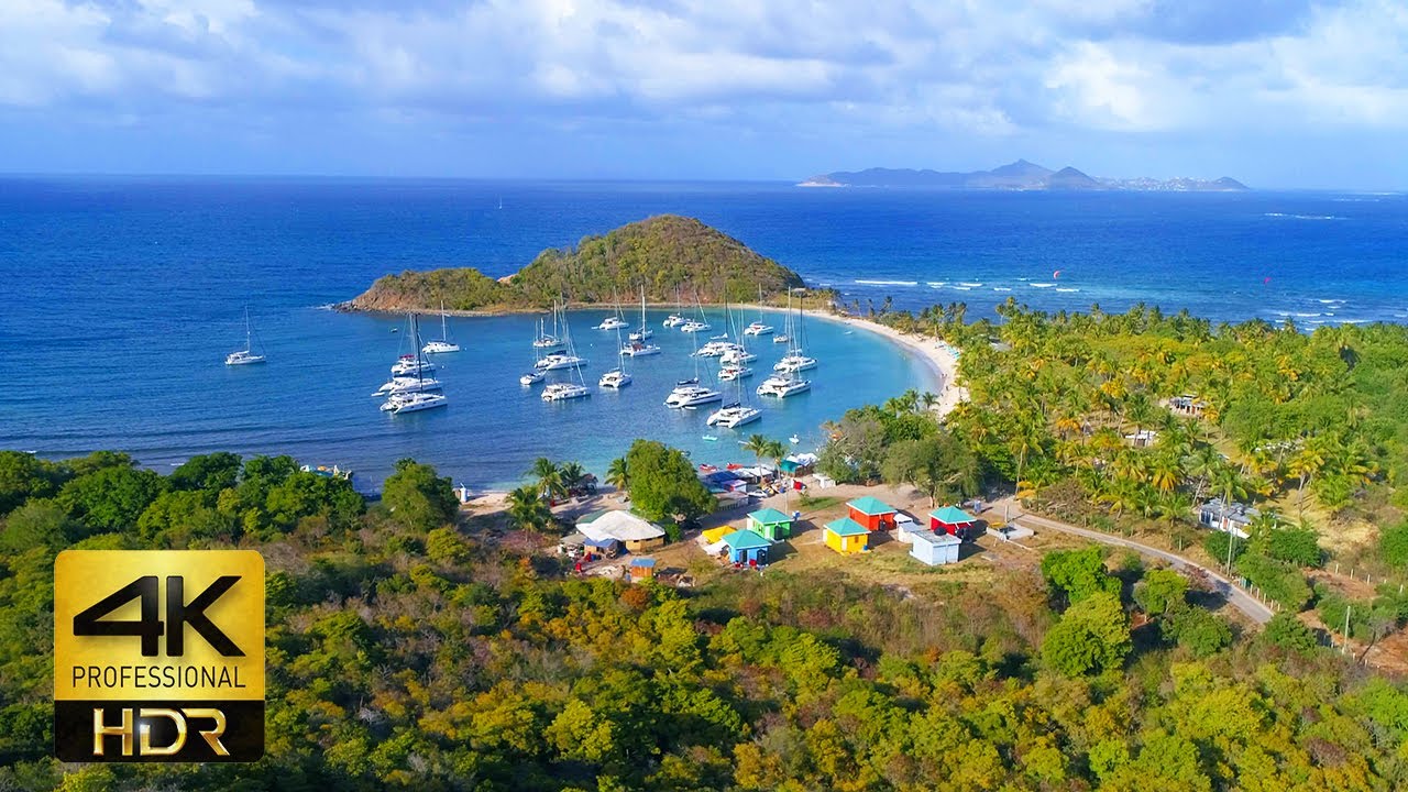 Caribbean Dream - Saint Vincent, Sainte Lucia, Tobago cays, Mayreau, Union - 4K Drone