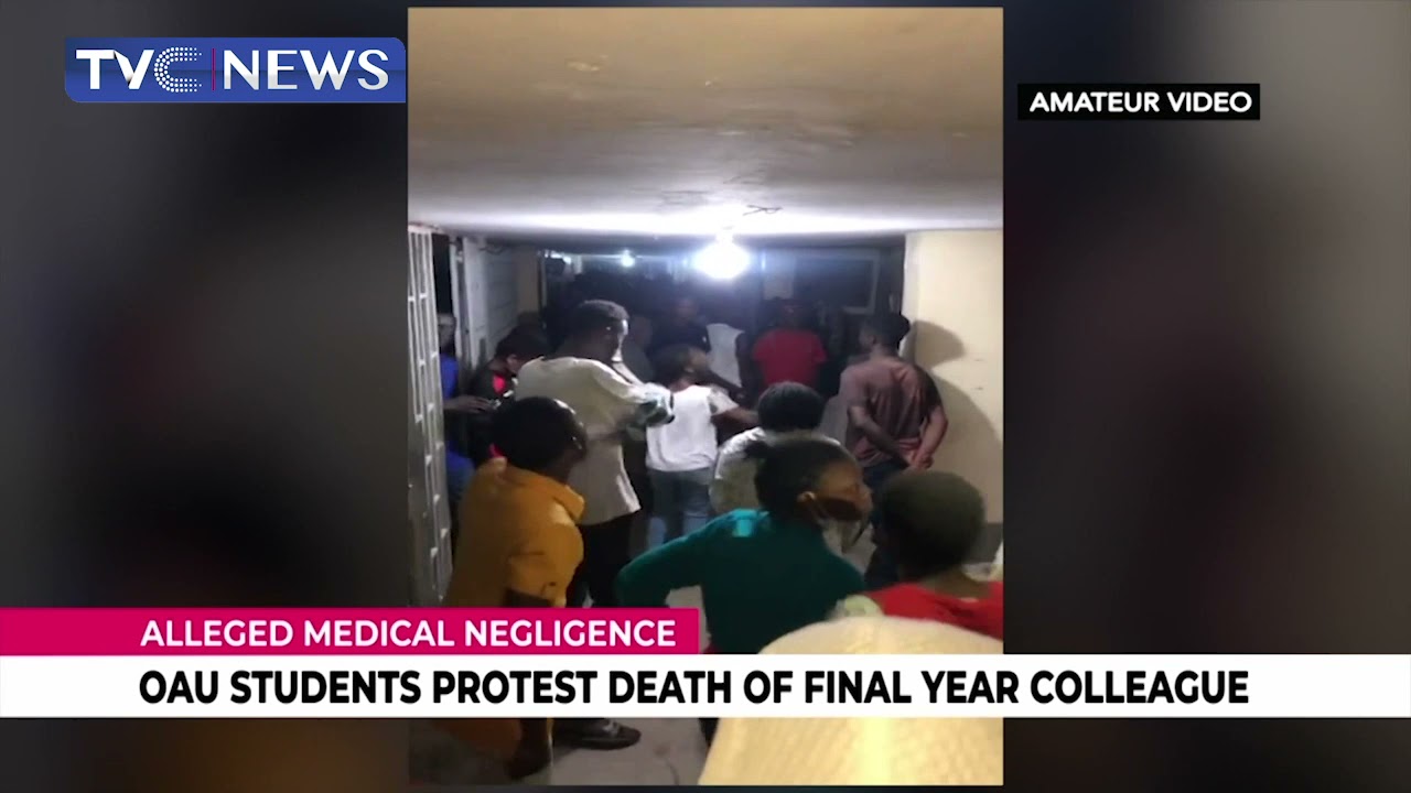[WATCH] OAU Students Protest Death Of Final Year Colleague