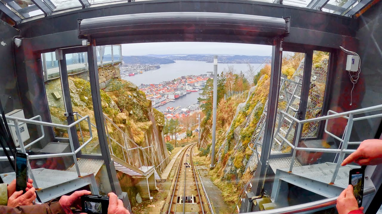 Tour of Mount Fl&oslash;yen 4K (with Tram ride) | Bergen 🇳🇴