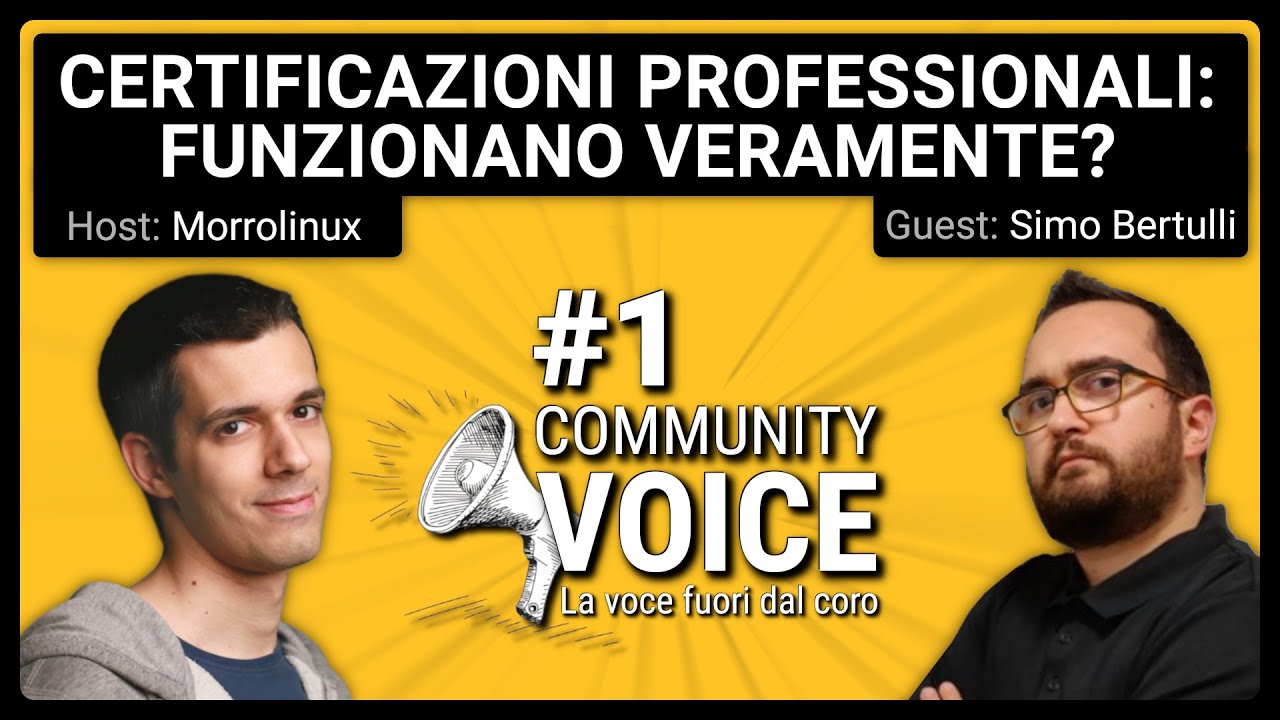 CERTIFICAZIONI PROFESSIONALI: Funzionano veramente? | LIVE con Simone Bertulli @ Community Voice