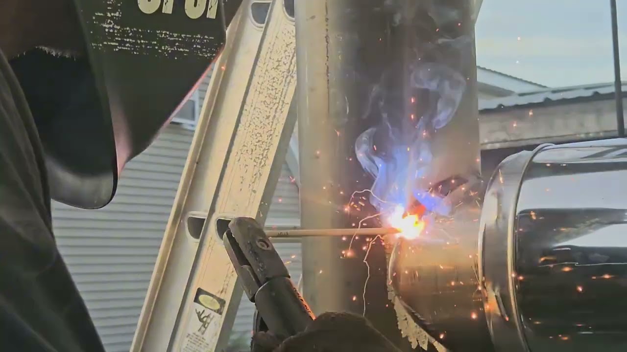 DIY Steel Pipe Chimney for the Garage | Cheap Way to Get Heat Without a Double Wall Kit