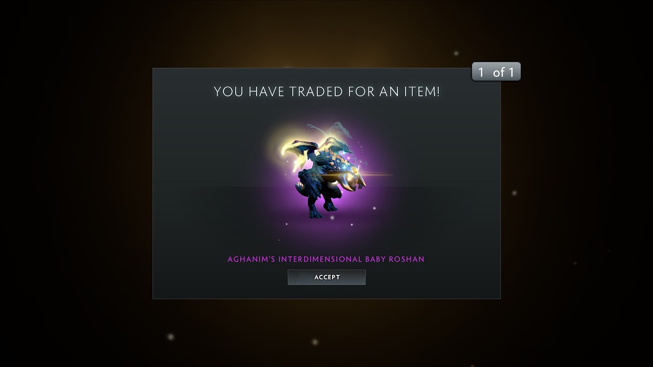 Aghanim&rsquo;s Interdimensional Baby Roshan and Mars full crimson set plus rain weather