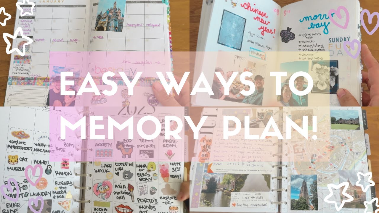Easy and Fun Ways to Incorporate Memory Planning in Your Planners 📸 | Happy Planner, Passion Planner