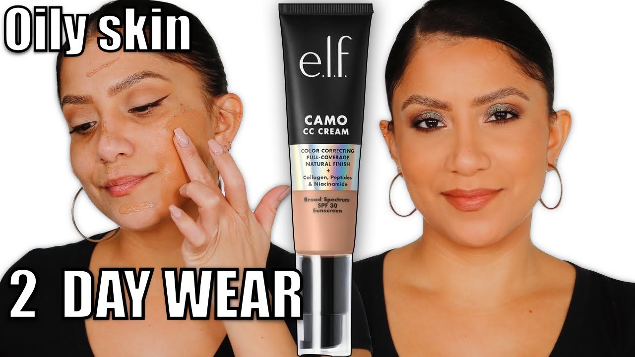 *NEW* E.L.F. CC CAMO CREAM FOUNDATION & 2 DAY WEAR *oily skin* | MagdalineJanet