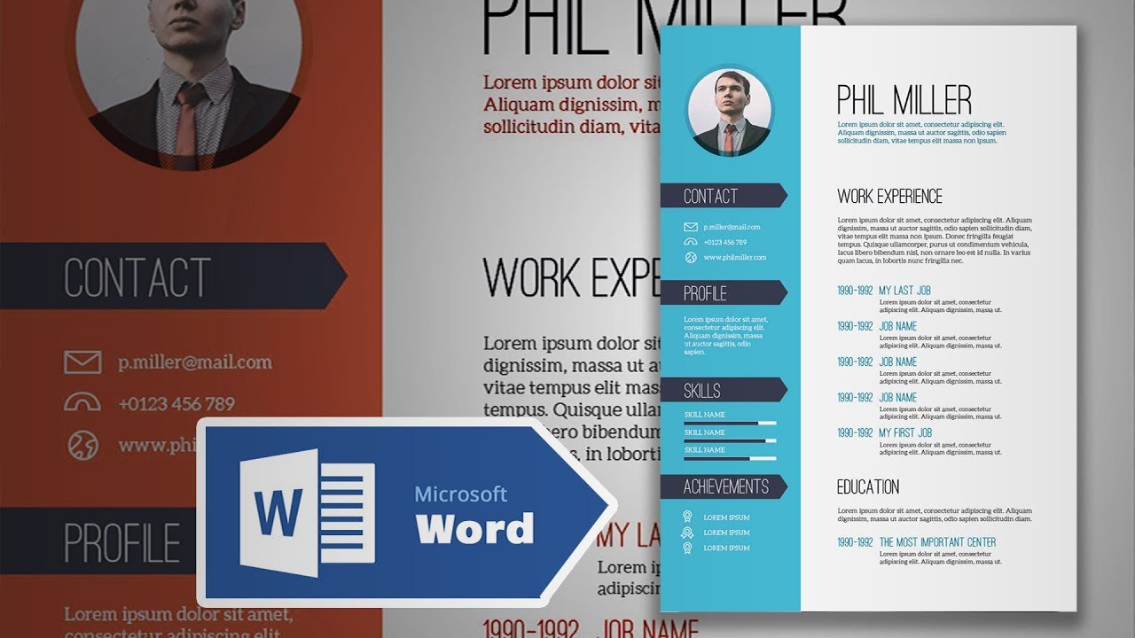 How to Create an Elegant Simple Resume in Microsoft Word | CV Design Tutorial