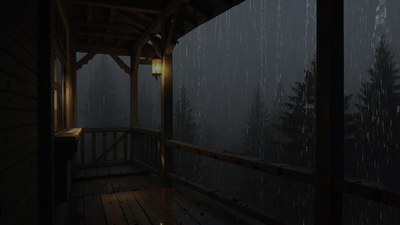 The void in the rainy night - Sleeping deeply without thinking about anything in the quiet night