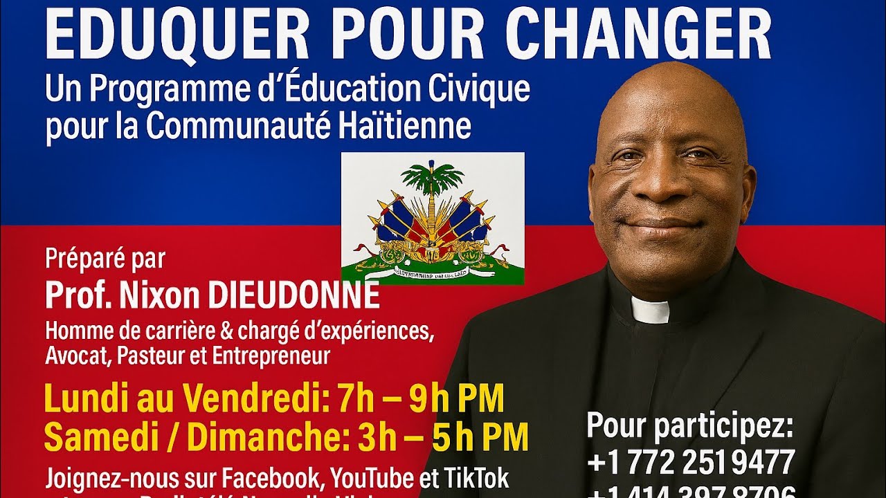 EDUQUER POUR CHANGER // Quel Avenir pour Haiti Avec le Pact National? #Diaspora#Ayisyenlevekanpe#dlo