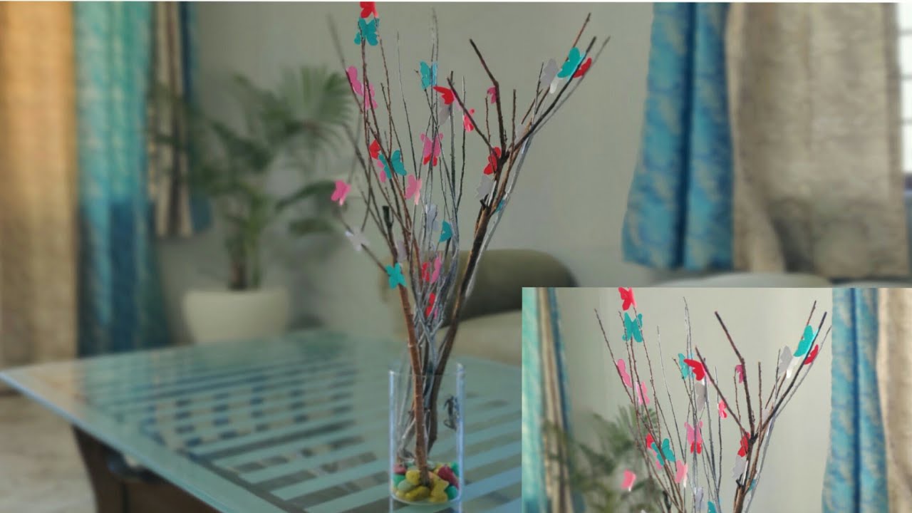 DIY- Dry stick craft using waste material |Enjoy Crafting#75