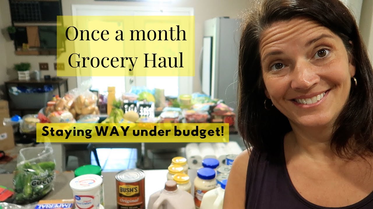 Large Family Under Budget Once a Month Shop with me and Grocery Haul