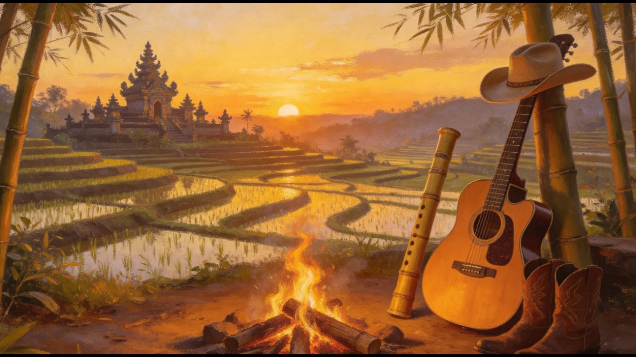 LIVE 🌙 Balinese Gamelan × Country Guitar | Relaxing Instrumental Music for Study, Relax & Sleep