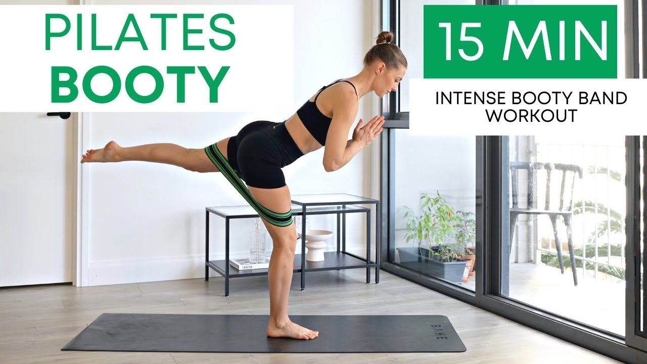 15 MIN INTENSE BOOTY BAND WORKOUT | Intermediate Pilates glute and leg workout