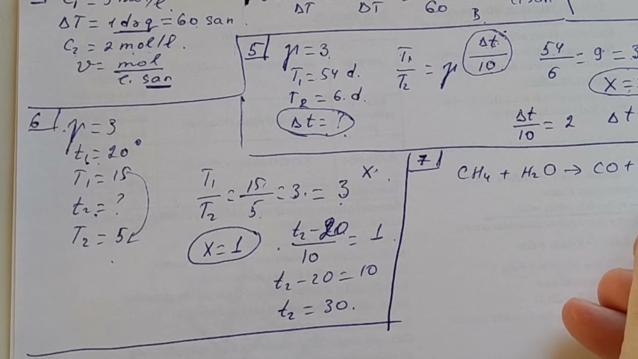 Reaksiya sürəti və hesablamalar test 1-41.DİM toplu 2019. səh 142-143(050-584-28-14)