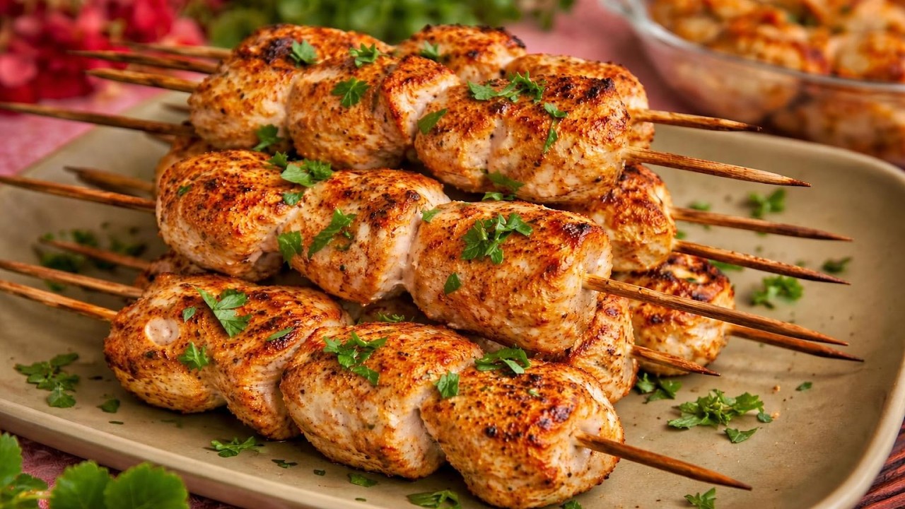 The Most Satisfying ASMR Cooking You’ll Ever Watch 🔥🥔Chicken Skewers (Juicy & Tender)