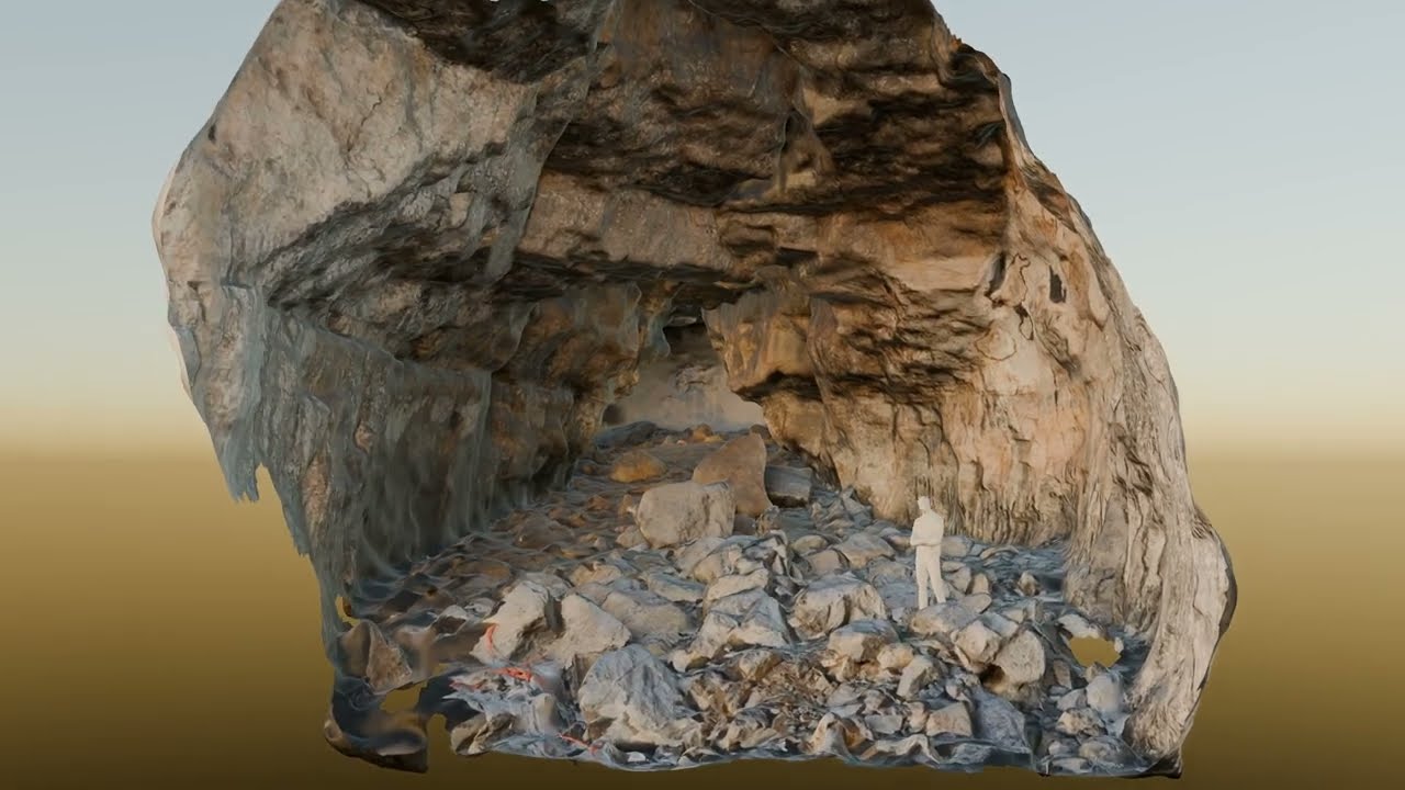 Photogrammetry model of Cairn Climb Cave (GD18), Grottedalen, Kronprins Christian Land, N. Greenland