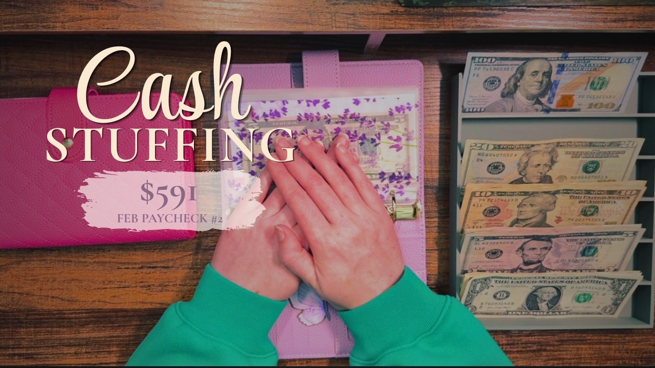 Cash Stuffing $591 | Second Feb Paycheck + Tight Budget Reset