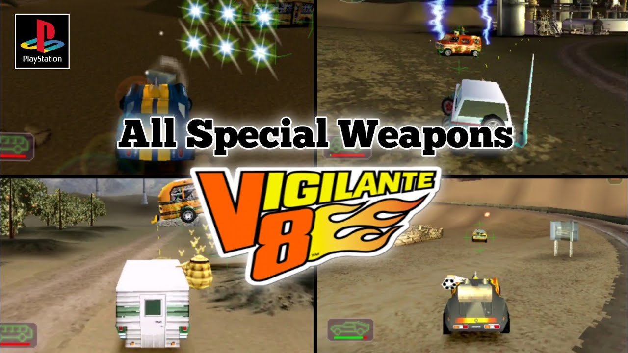 Vigilante 8 - All Special Weapons | PS1