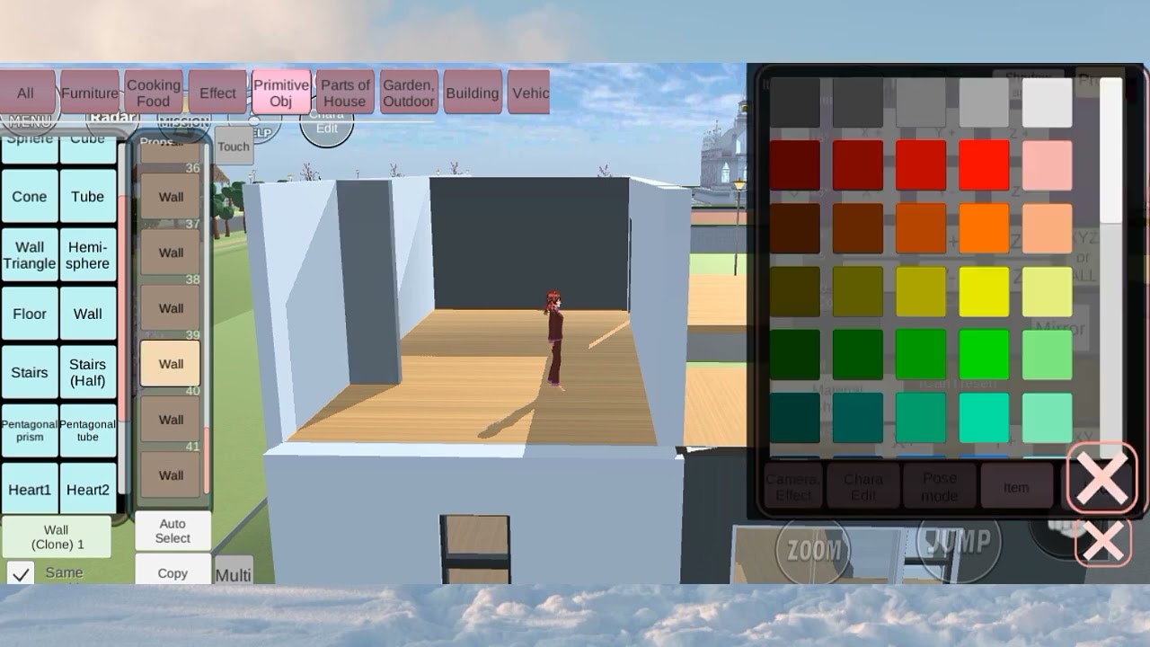 Как построить современный двухэтажный дом в игре SAKURA SCHOOL SIMULATOR: Учебное пособие, часть 1 👏