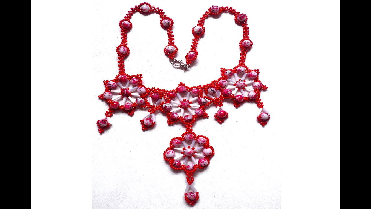 Tutorial-collar flores perla♥-Artemina creaciones