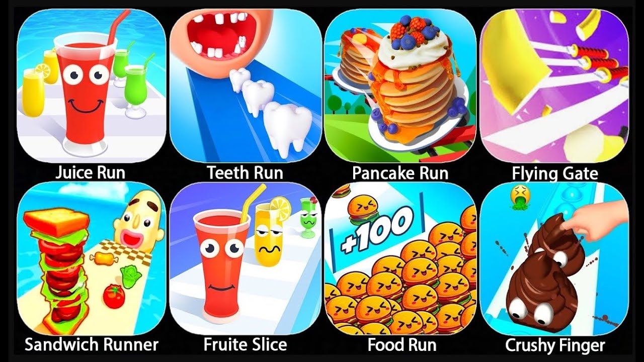 Satisfying Mobile Games Playing 1001 Tiktok Video Juice Run, Giant Rush YGBY6