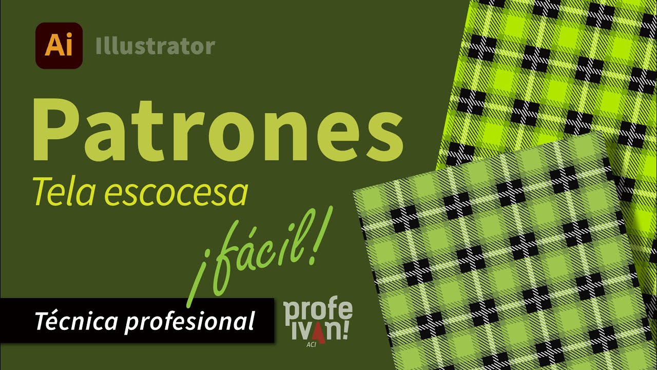 Patrón de motivo en Illustrator - Tela escocesa