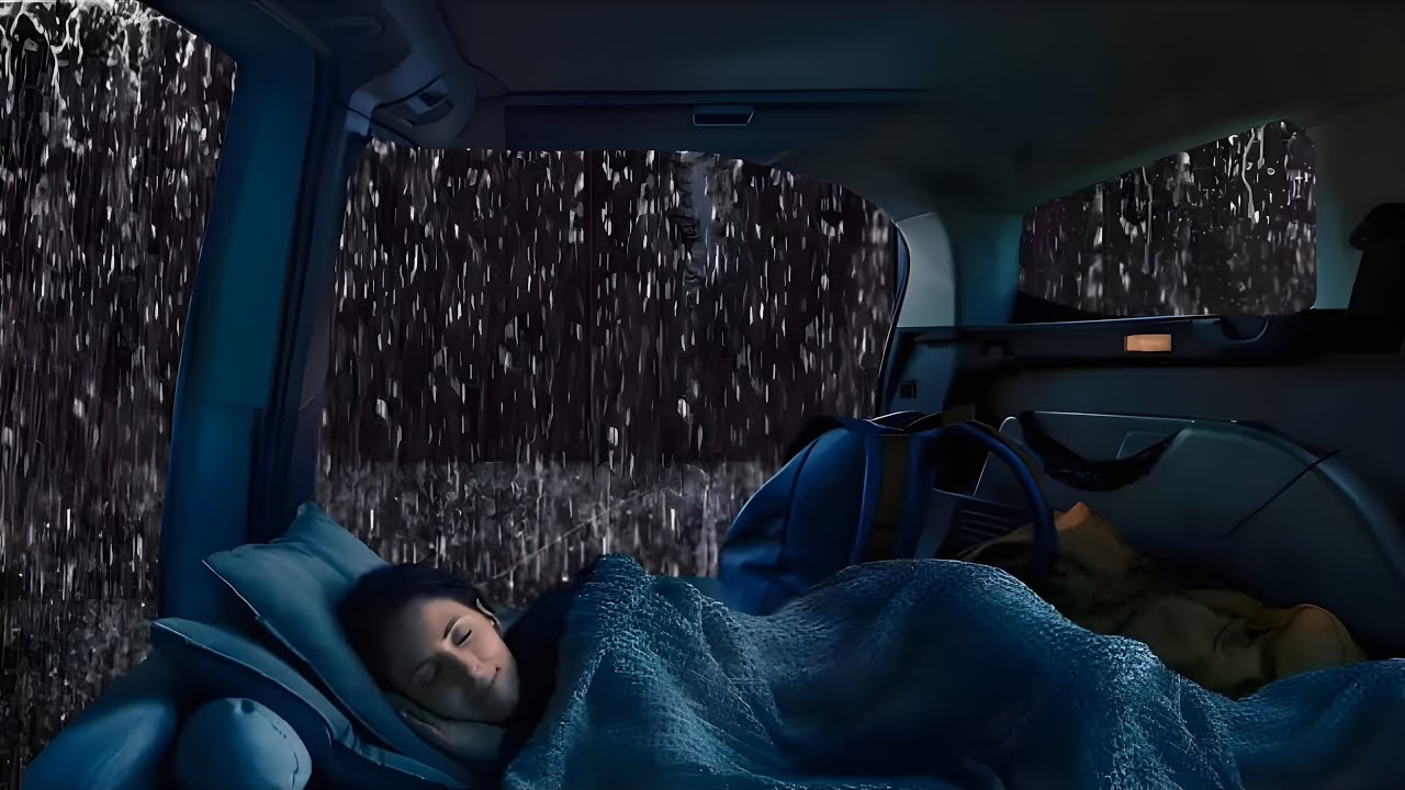 Heavy Rain Sounds to Stop Overthinking - Car Ambience for Sleep, Anxiety Relief, Calm