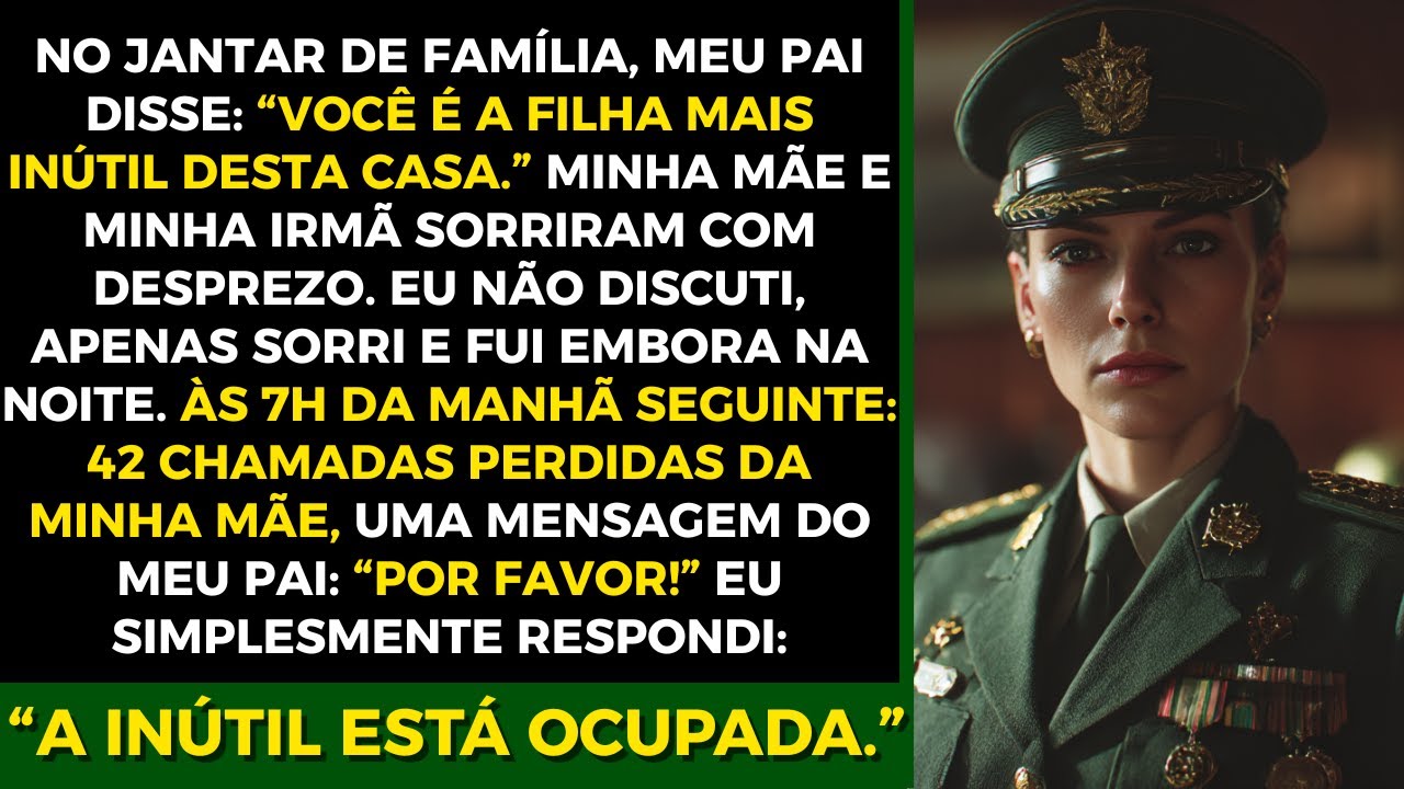 No Jantar de Família, Meu Pai Disse: “Você é a Filha Mais Inútil Que Temos.” Então Eu…