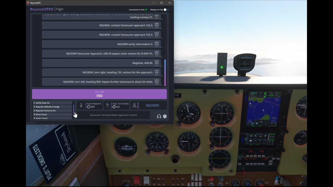 Beyond ATC (BATC) Second Test Flight for GA airplane.