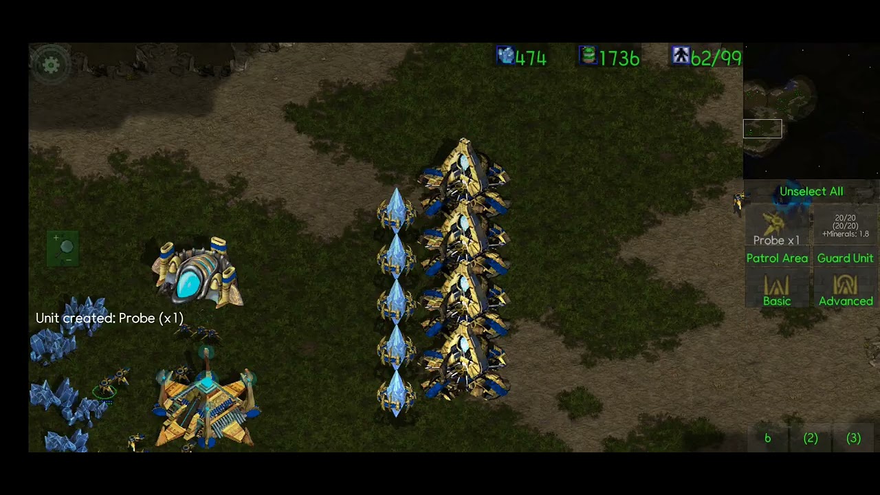 스타크래프트(모바일) lee 9(P) vs AI 3(Z) 'Lost Temple ' 26.01.09[1]