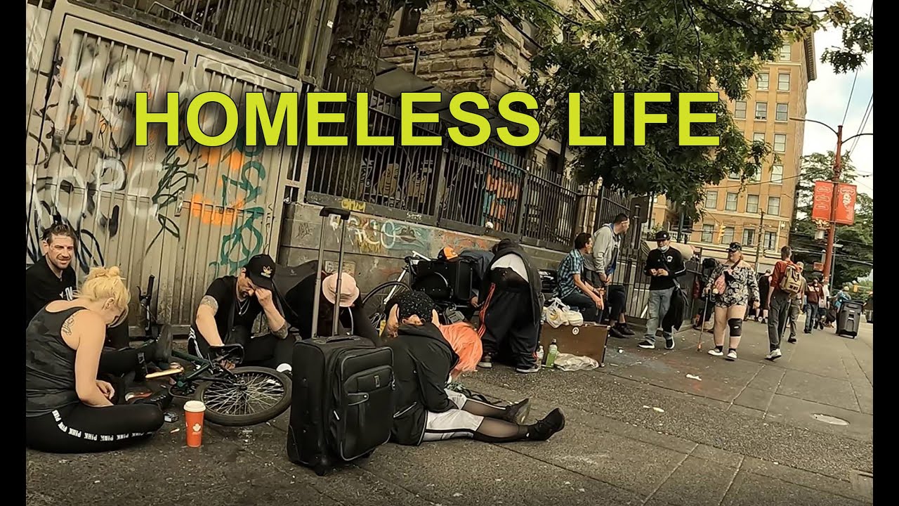 Homeless Life in Vancouver, Canada - May 27, 2023