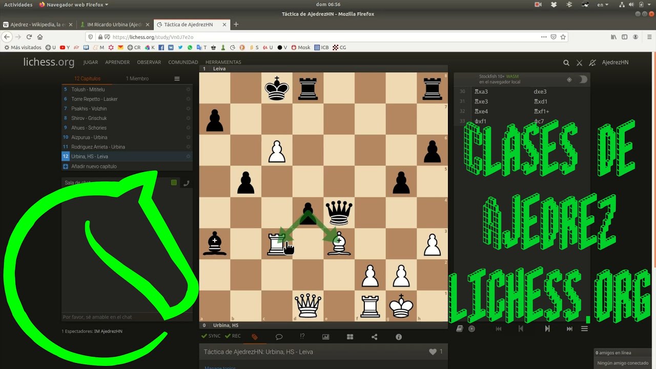 Clases de Ajedrez por Internet Lichess