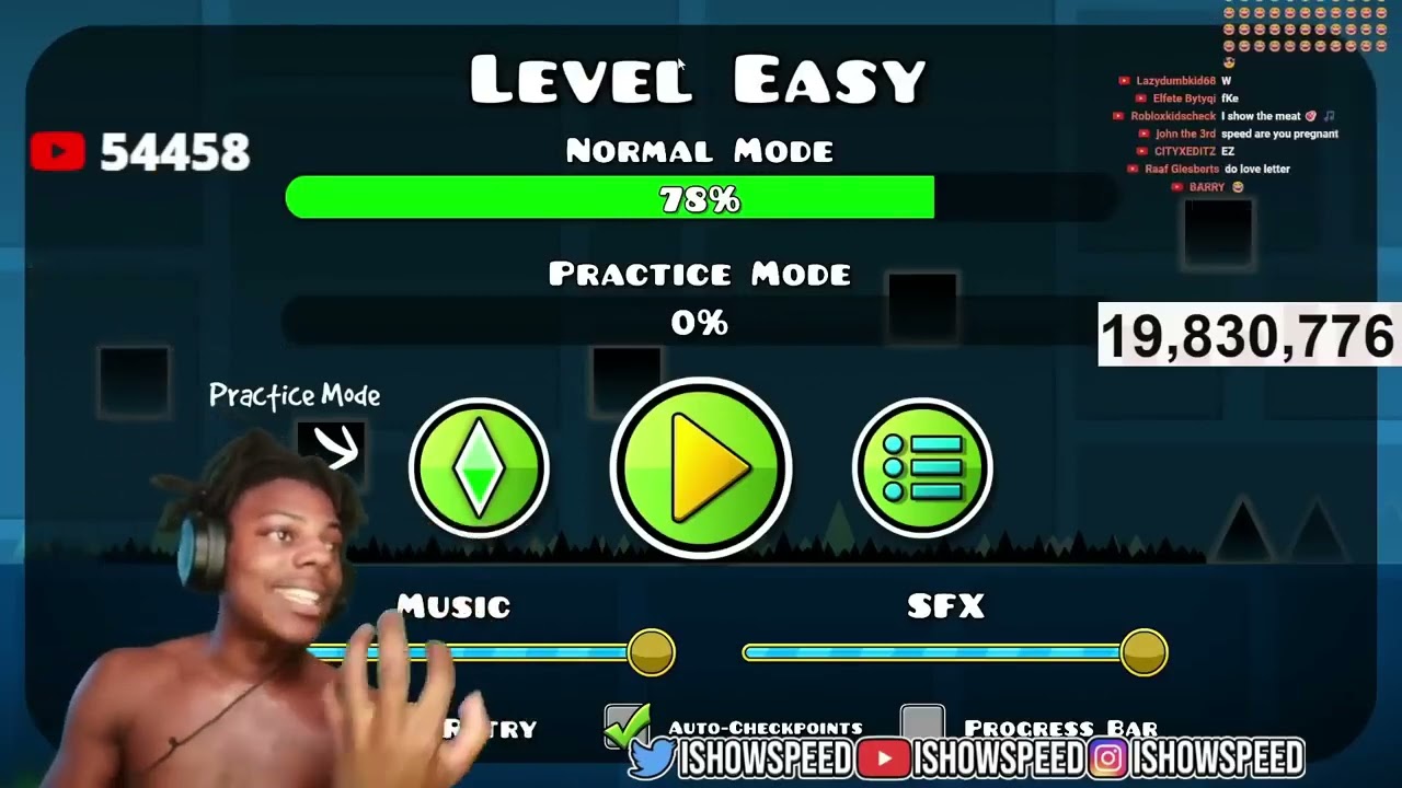 IShowSpeed Plays Geometry Dash (Full Video)
