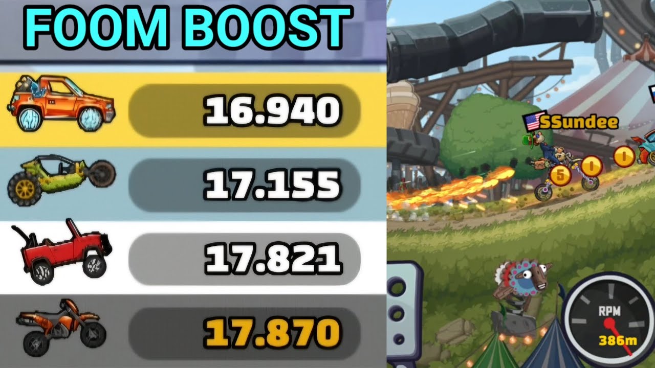 FOOM BOOST MAP IN COMMUNITY SHOWCASE - Hill Climb Racing 2