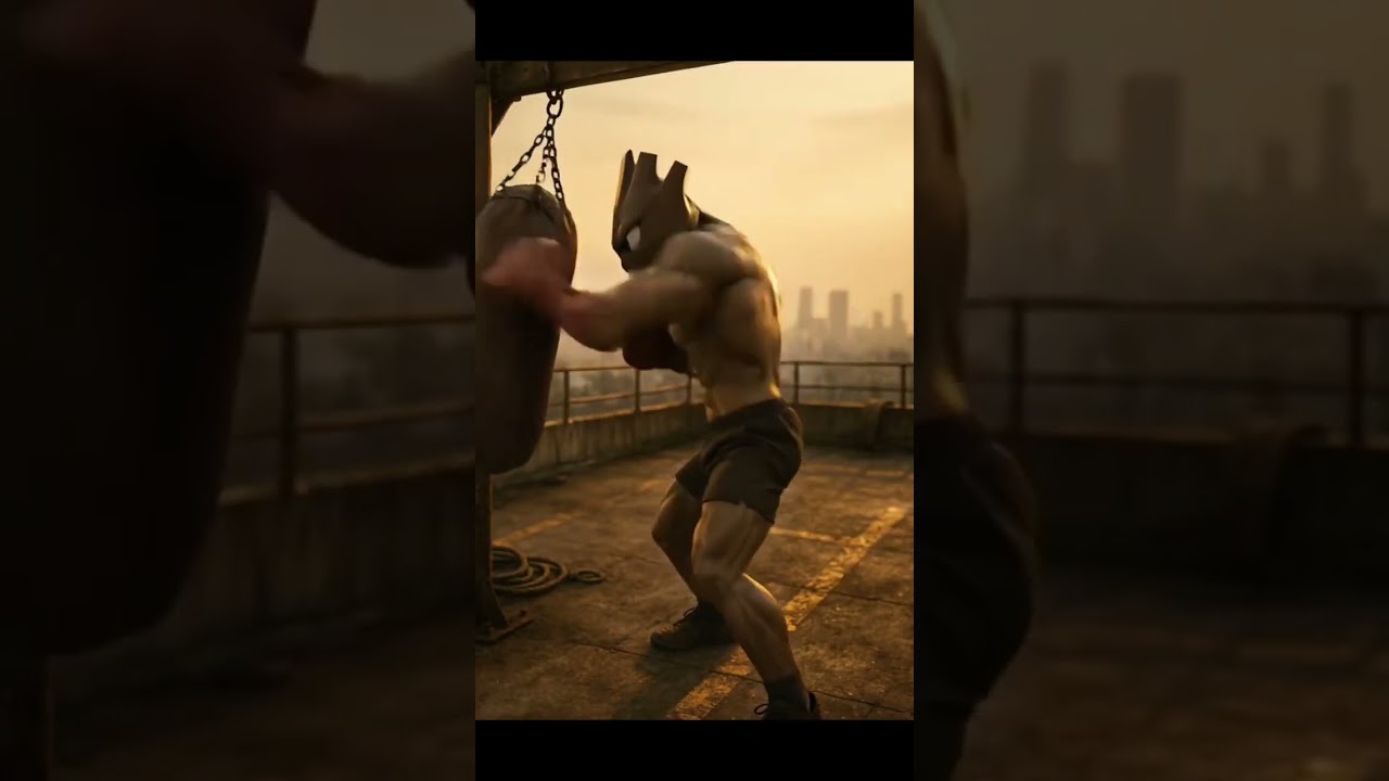 Real life Hitmonchan and Hitmonlee training session