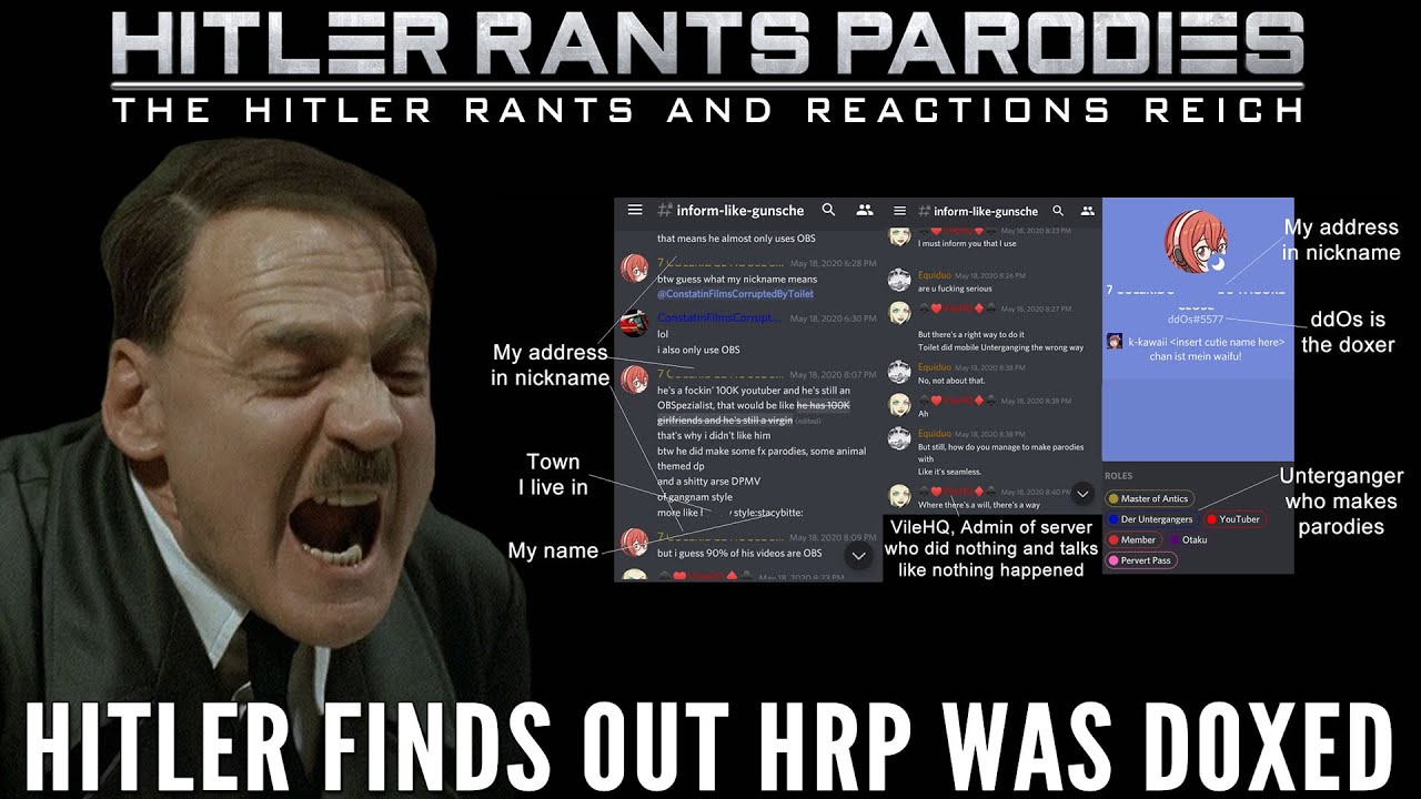 Hitler finds out HRP was doxed