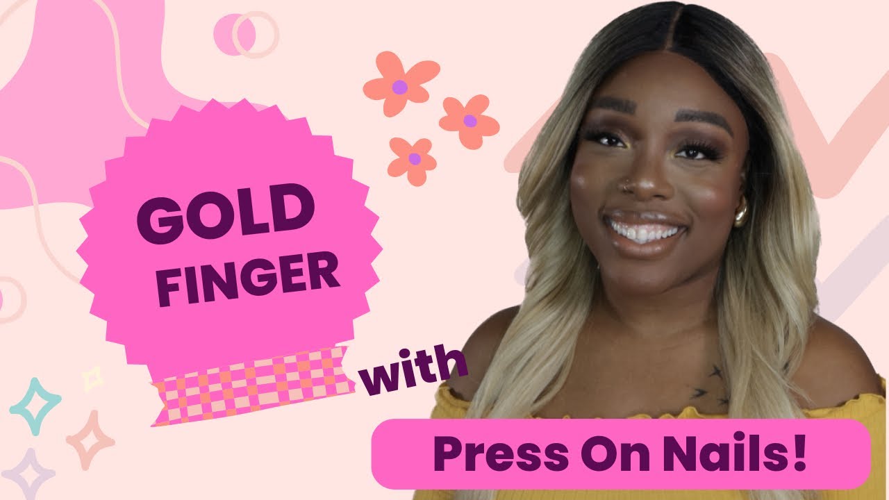 Enhance your vacation glow with stunning GOLDFINGER PRESS ON NAILS!
